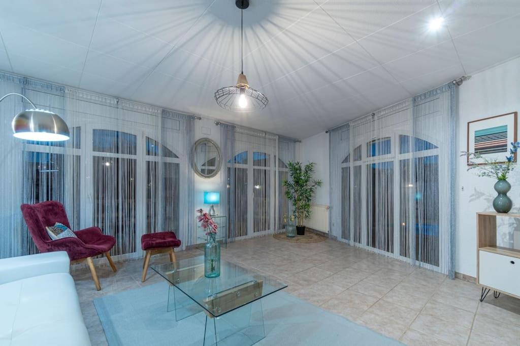 Sm21-gran En La Playa, 4 Habitaciones, Climatizada, Piscina, Barbacoa Y Wifi *