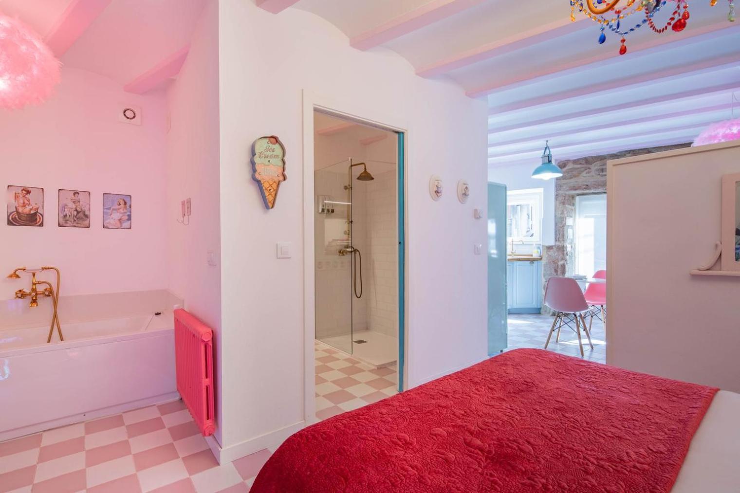 La Años 50 Bañera Y Chimenea De Leña Apartamento *
