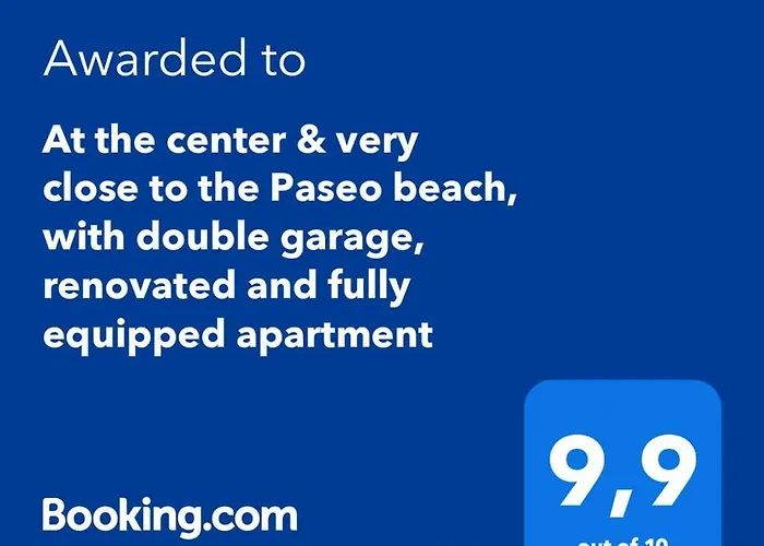 At The Center & Very Close To The Paseo Beach, With Double Garage, Renovated And Fully Equipped Apartment