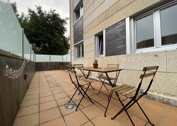 Apartamento Sanxenxo con piscina y terraza