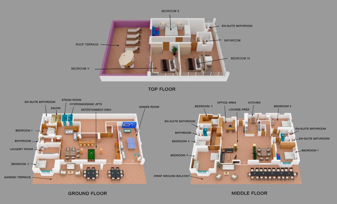 Villa 10 Bedroom 5 Star Luxury & Heated Pool For 5 To 28 Guests Near Alicante