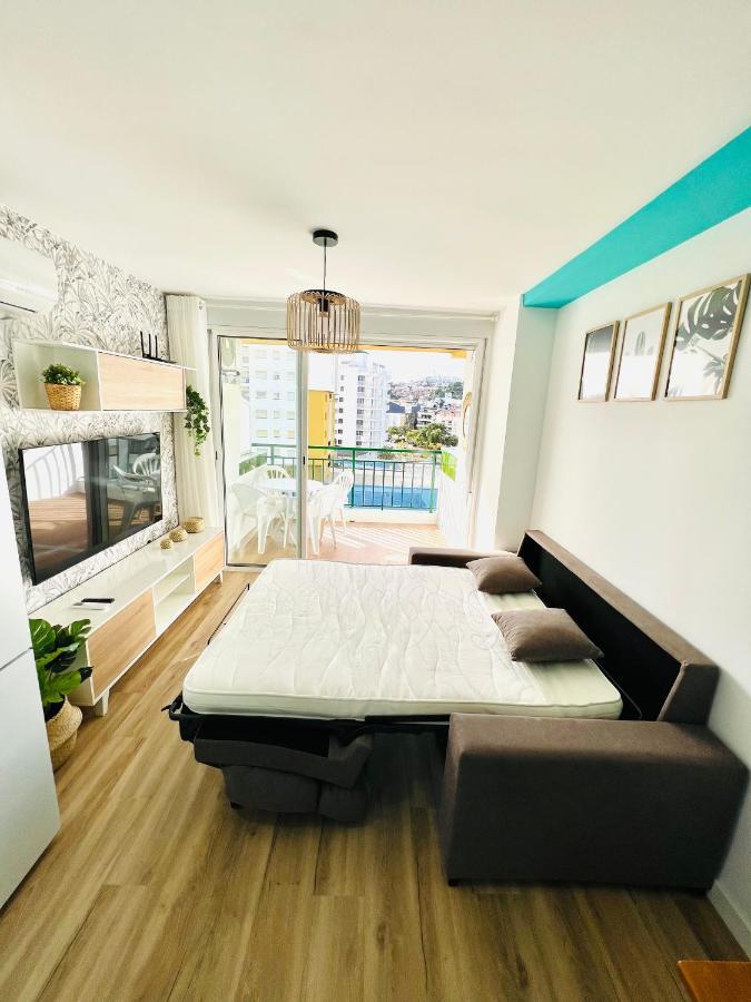 Nuevo Centrico En Primera Linea De Playa Con Vistas Al Mar, Piscina, Aire Acondicionado Y Wifi