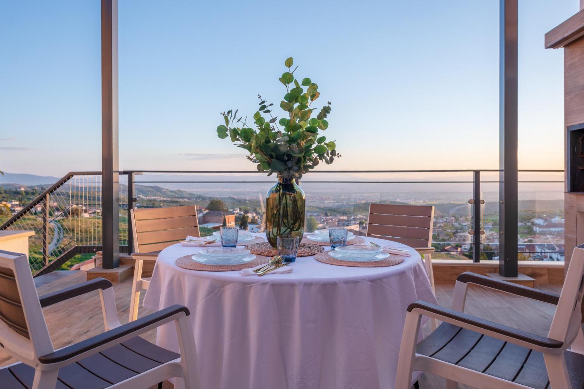 Casa Penalisa Con Chimenea, Barbacoa, Jacuzzi Y Vistas Panoramicas A Granada * Alfacar