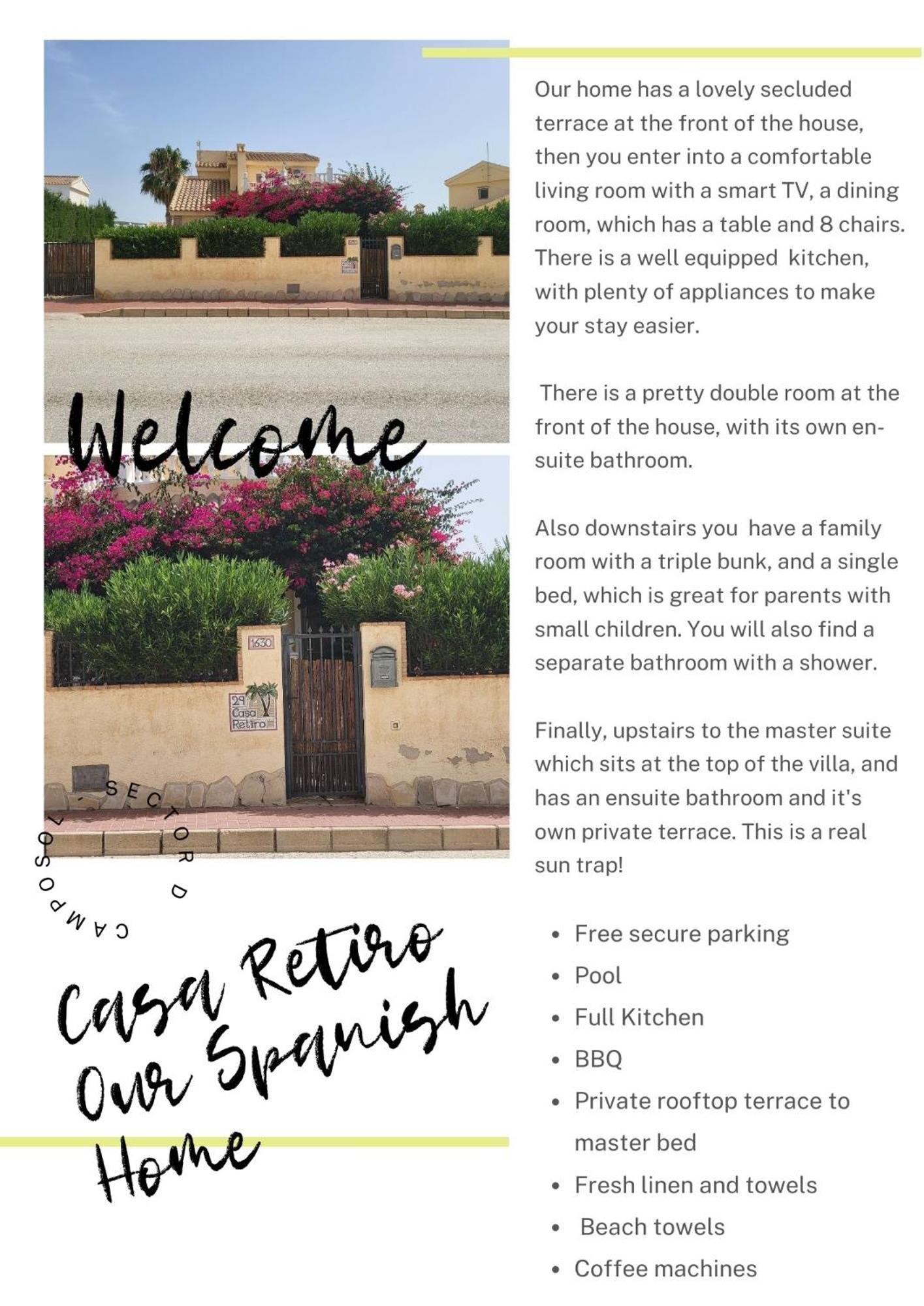 Quiet Relaxing 3 Bed 3 Bath For 8 Camposol Sect D