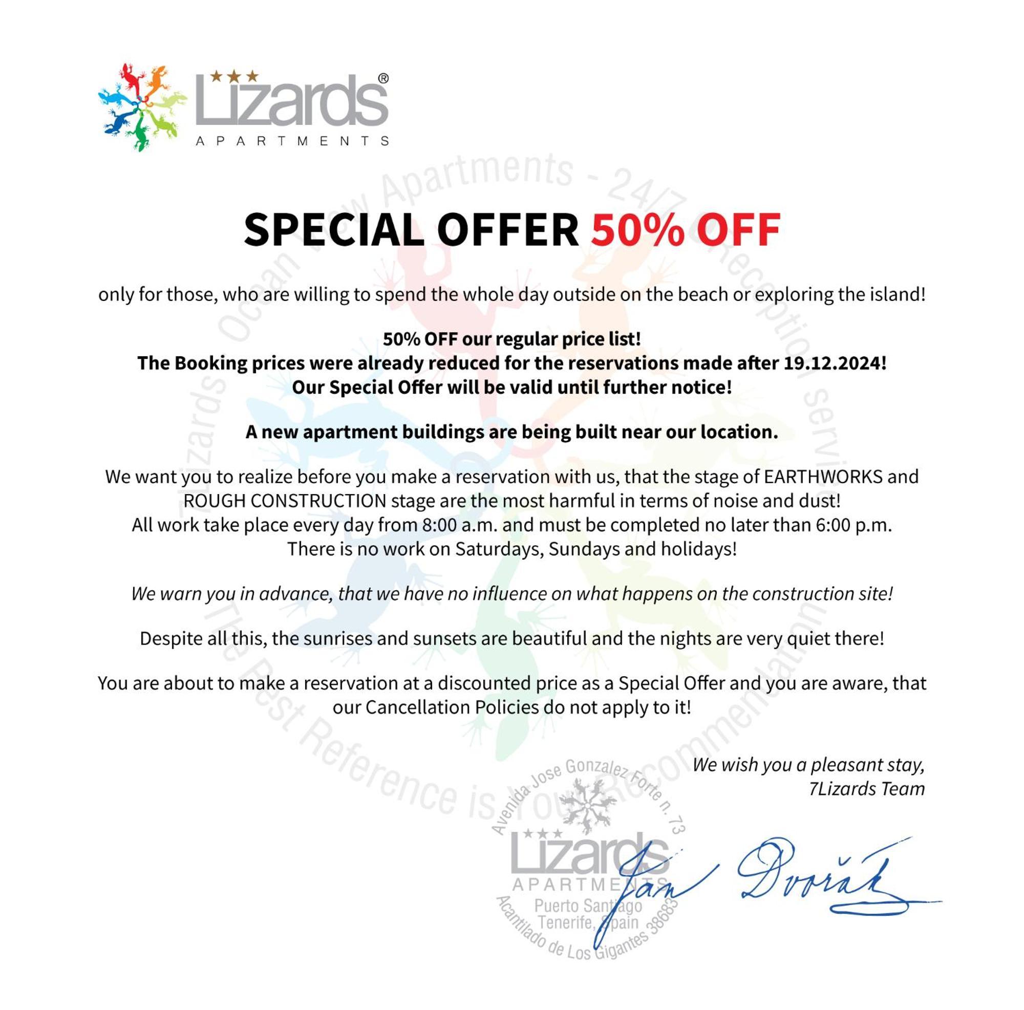 7lizards - Ocean View Aparthotel Puerto de Santiago (Tenerife)