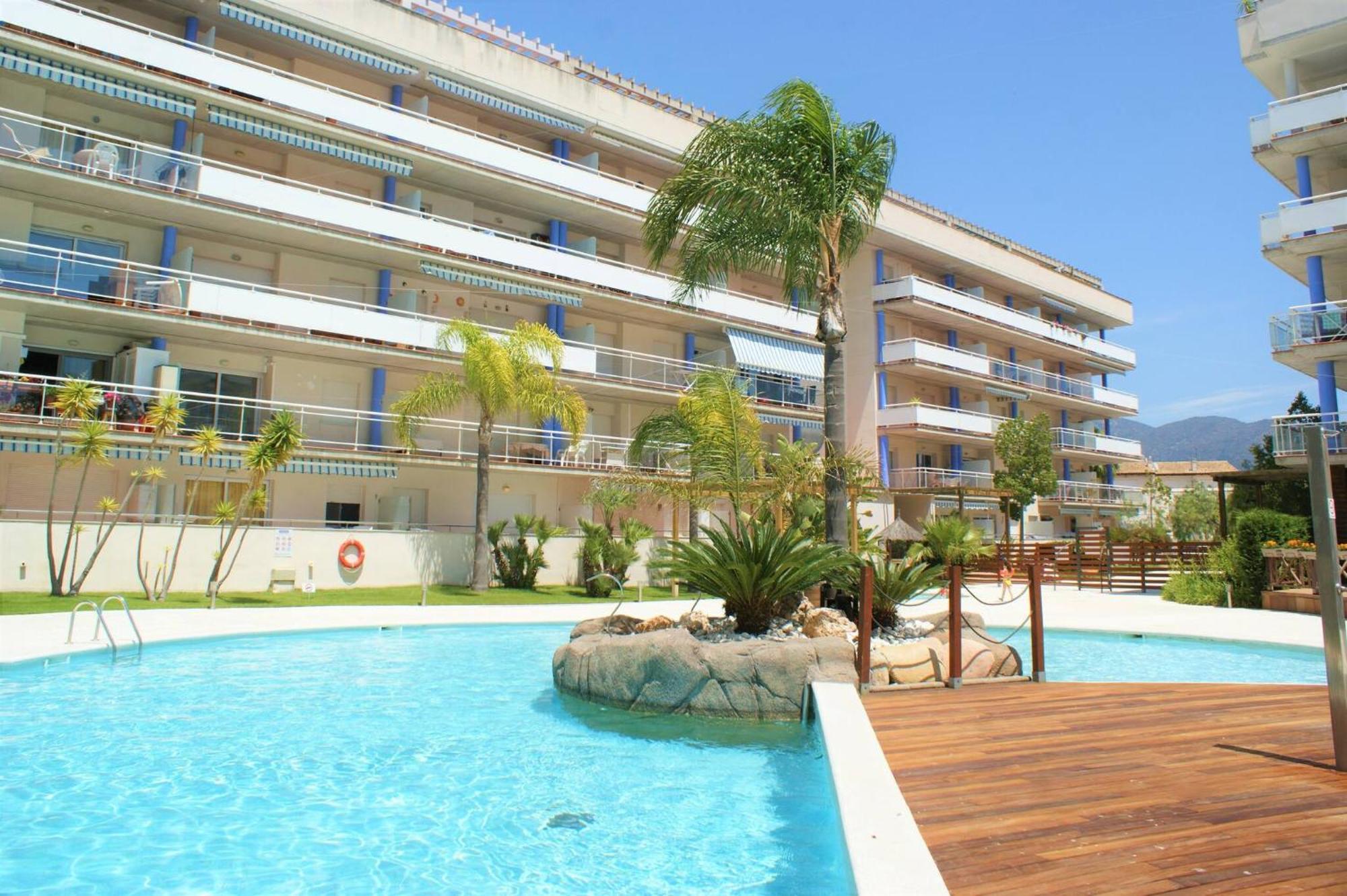 Con Vistas Al Canal En Residencia Con Piscina Apartamento Rosas