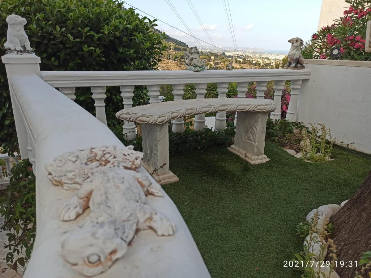 Med Panoramautsikt Med Privat Pool I Calpe, Costa Blanca, Spanien Calpe