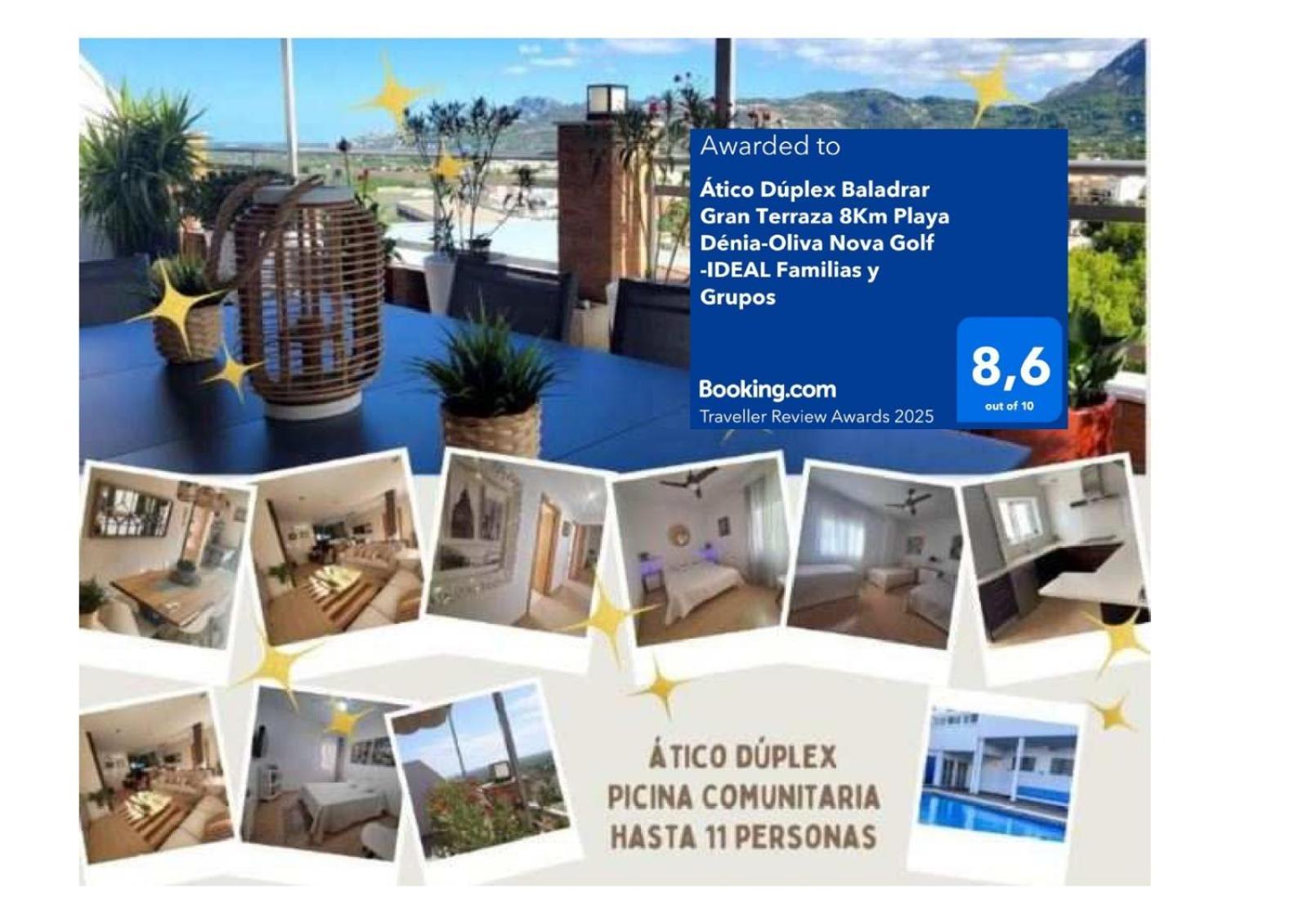 Atico Duplex Baladrar: Spacious Terrace Retreat Near Denia & Golf Apartment Pego