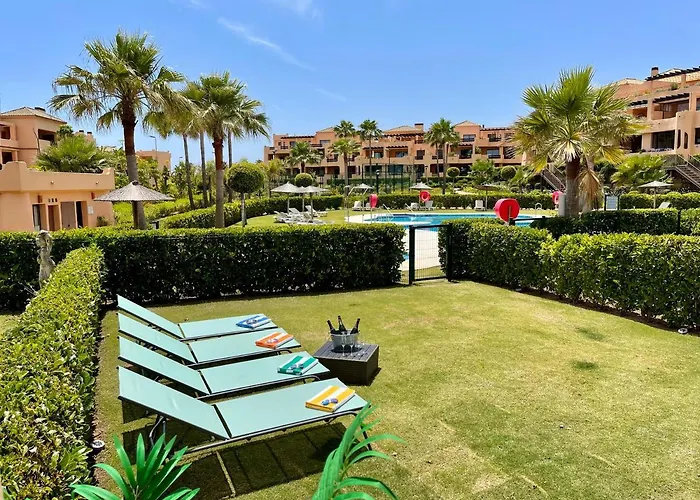 Casares Beach Golf Apartment With Private Garden Direct Pool Access
