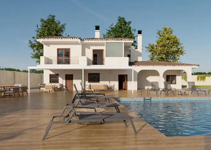 Villa Huerta 1 Manises, Jacuzzi, Sauna, Piscina
