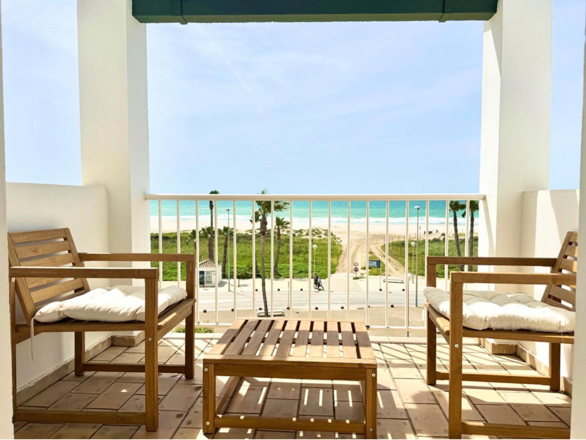 Santa Barbara B Front With Terrace, Sea View In And Garage In Conil *